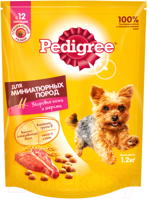 Сухой корм для собак Pedigree Для взрослых собак миниатюрных пород с говядиной (1.2кг)