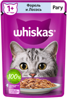 Влажный корм для кошек Whiskas Рагу с форелью и лососем (75г) - 