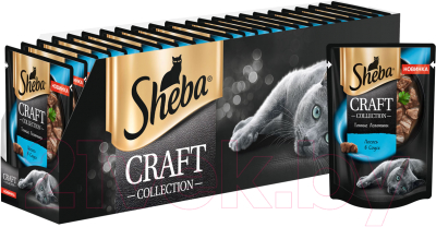 Влажный корм для кошек Sheba Craft Collection Тонкие ломтики с лососем в соусе (75г)