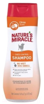 Шампунь для животных Nature's Miracle Shed Control Против линьки контроль запаха / 5982933 (473мл)