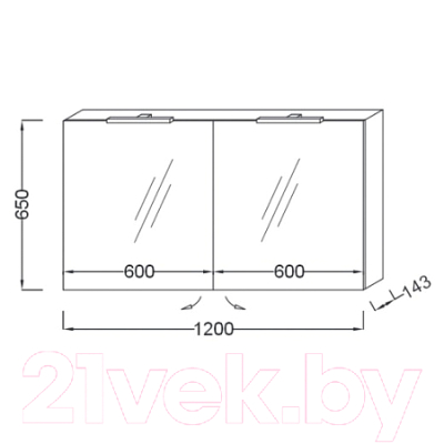 

Шкаф с зеркалом для ванной Jacob Delafon, EB798RU-G1C