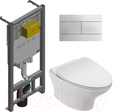

Унитаз подвесной с инсталляцией Jacob Delafon, Patio E29025-NF + E4316-CP + EDJ102-00 + E20069-00