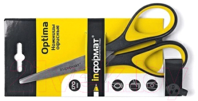 Изображение товара Ножницы канцелярские inФормат SO1705 (желтый/черный)