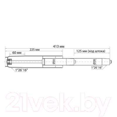 Газовый лифт мебельный Brabix A-140 413 d50 / 532002 (черный)