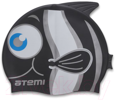 Шапочка для плавания Atemi FC102 (рыбка/черный)
