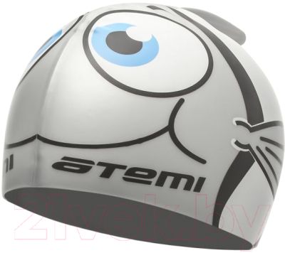 Шапочка для плавания Atemi FC103 (рыбка/серебряный)