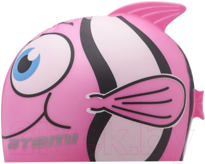 Шапочка для плавания Atemi FC104 (рыбка/розовая)