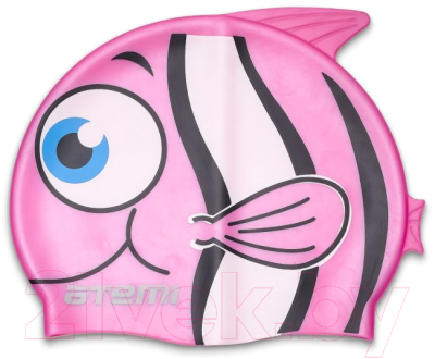 Шапочка для плавания Atemi FC104 (рыбка/розовая)