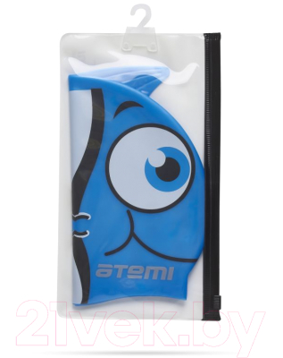 Шапочка для плавания Atemi FC105 (рыбка/голубой)
