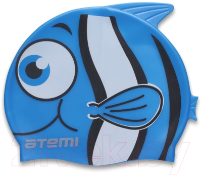 Шапочка для плавания Atemi FC105 (рыбка/голубой)