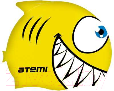 Шапочка для плавания Atemi FC201 (рыбка/желтый)