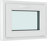Окно ПВХ Rehau Roto NX Фрамужное открывание 2 стекла (500x600x60) - 