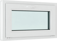 Окно ПВХ Rehau Roto NX Фрамужное открывание 2 стекла (500x1000x60) - 