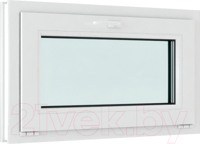 Окно ПВХ Rehau Roto NX Фрамужное открывание 2 стекла (450x900x60)