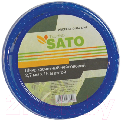 Изображение товара Леска для триммера Sato Techno 2.7мм x 15м (витая)