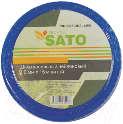 Изображение товара Леска для триммера Sato Techno 3.0мм x 15м (витая)