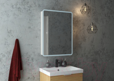 Шкаф с зеркалом для ванной Континент Emotion Led 60x80