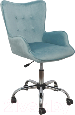 Кресло офисное AksHome Bella (велюр голубой)