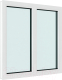Миниатюра изображения товара Окно ПВХ Rehau Двухстворчатое глухое 2 стекла (1000x1000x60)