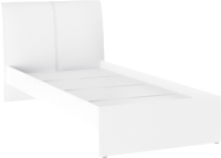 Односпальная кровать Bon Mebel Доминика основание ЛДСП 90x200 (белый/кожзам белый) - 