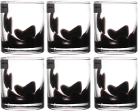 Набор стаканов Неман Цветная крошка / 37448 (6шт, черный) - 
