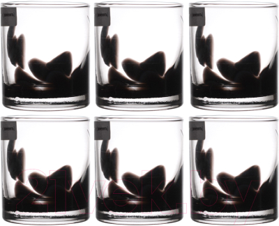 Набор стаканов Неман Цветная крошка / 37448 (6шт, черный)