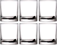Набор стаканов Неман Цветная крошка / 37450 (6шт, черный/белый) - 