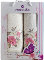 Набор полотенец Merzuka 50x90/70x140 / 10678 (кремовый) - 