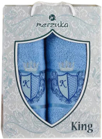 Набор полотенец Merzuka 50x90/70x140 / 10544 (голубой) - 