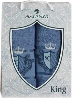 Набор полотенец Merzuka 50x90/70x140 / 10544 (темно-голубой) - 