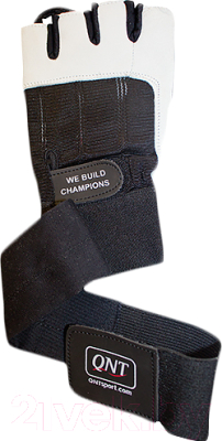 Перчатки для пауэрлифтинга QNT BG30 Long Strap / I00001682 (M, черный)