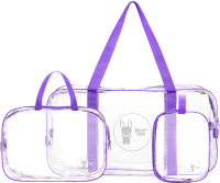 Комплект сумок в роддом Roxy-Kids RKB-003 (3шт, фиолетовый) - 