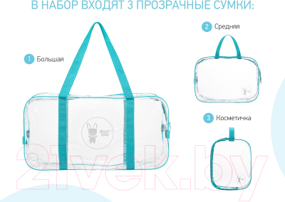 Комплект сумок в роддом Roxy-Kids RKB-008 (3шт, бирюзовый)