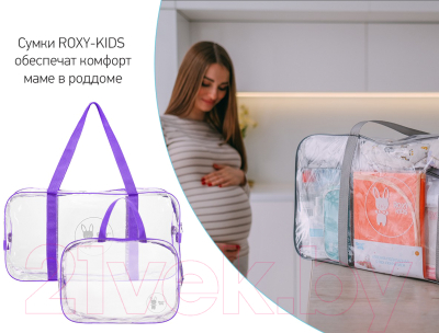 Комплект сумок в роддом Roxy-Kids RKB-006 (2шт, фиолетовый)