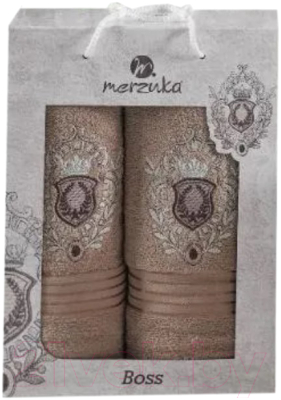 Набор полотенец Merzuka 50x90/70x140 / 9807 (коричневый)