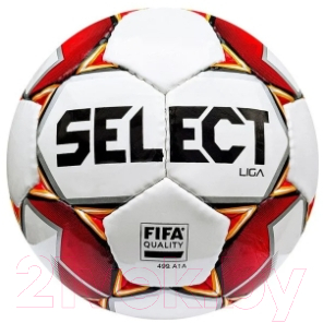Футбольный мяч Select Liga Fifa 5 (размер 5, белый/красный)