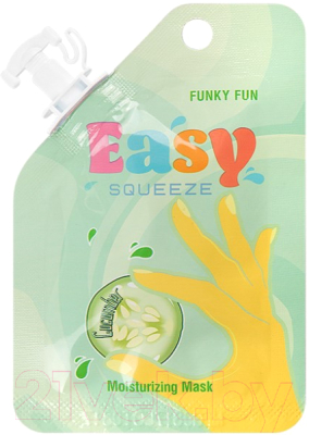 

Маска для лица кремовая Korean Masks, Funky Fun Easy Squeeze Moisturizing Mask Cucumber