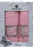 Набор полотенец Merzuka 50x90/70x140 / 11290 (розовый) - 