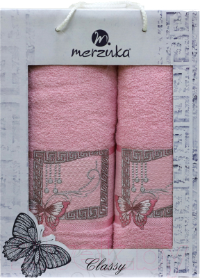 Набор полотенец Merzuka 50x90/70x140 / 11290 (розовый)