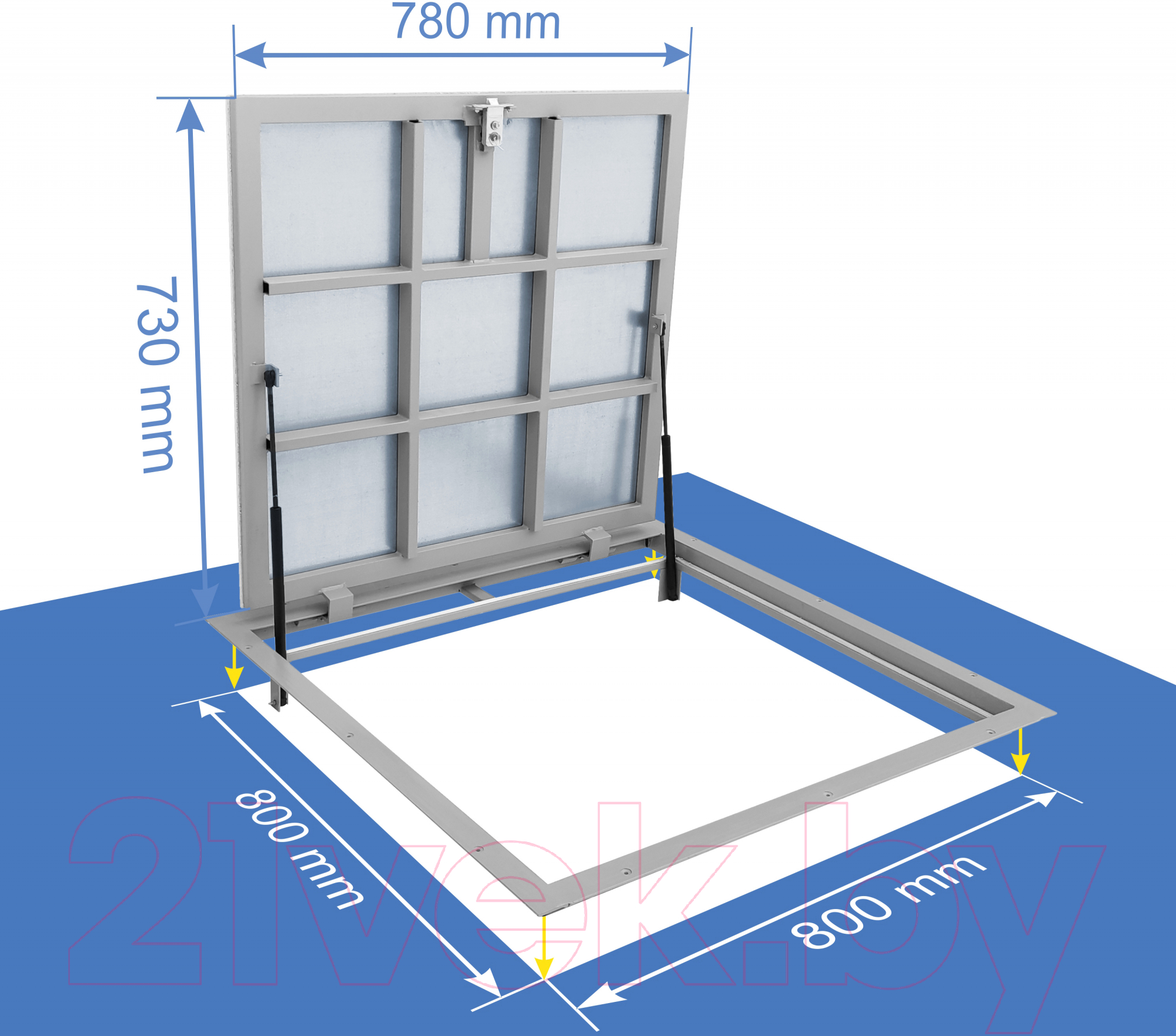 Люк напольный Lukoff Гарант Люкс 80x80