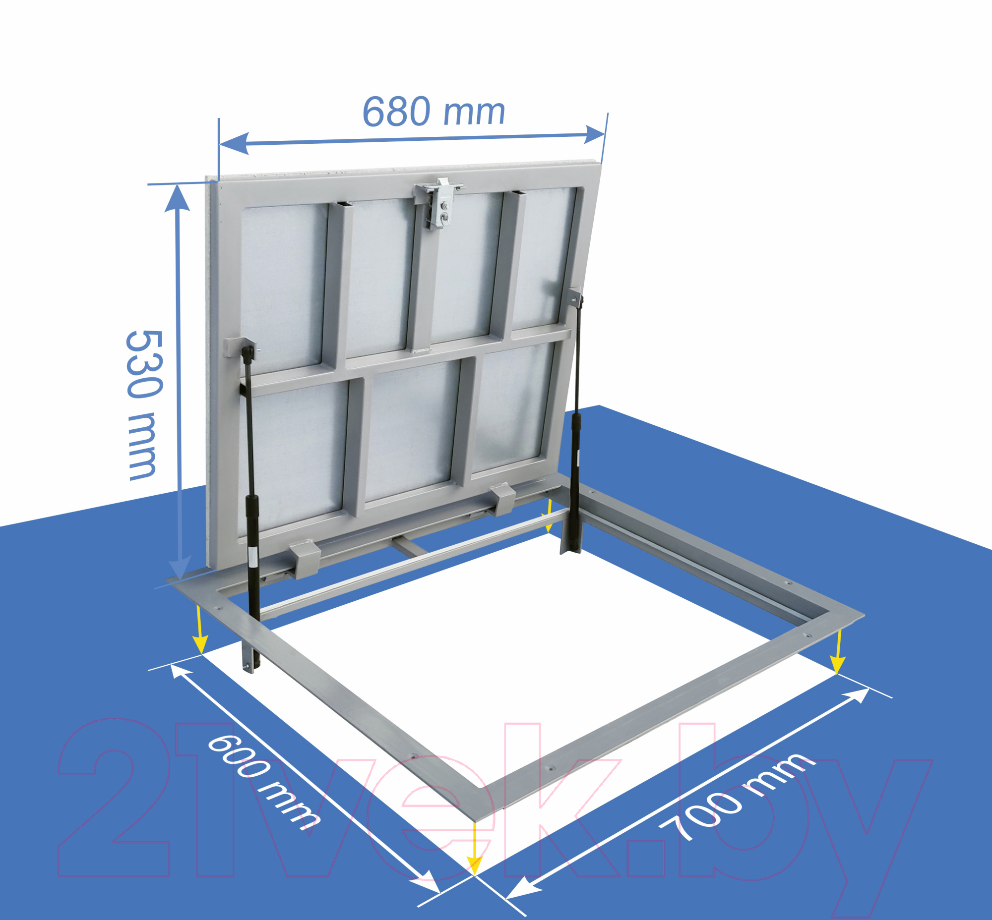 Люк напольный Lukoff Гарант Люкс 60x70 П