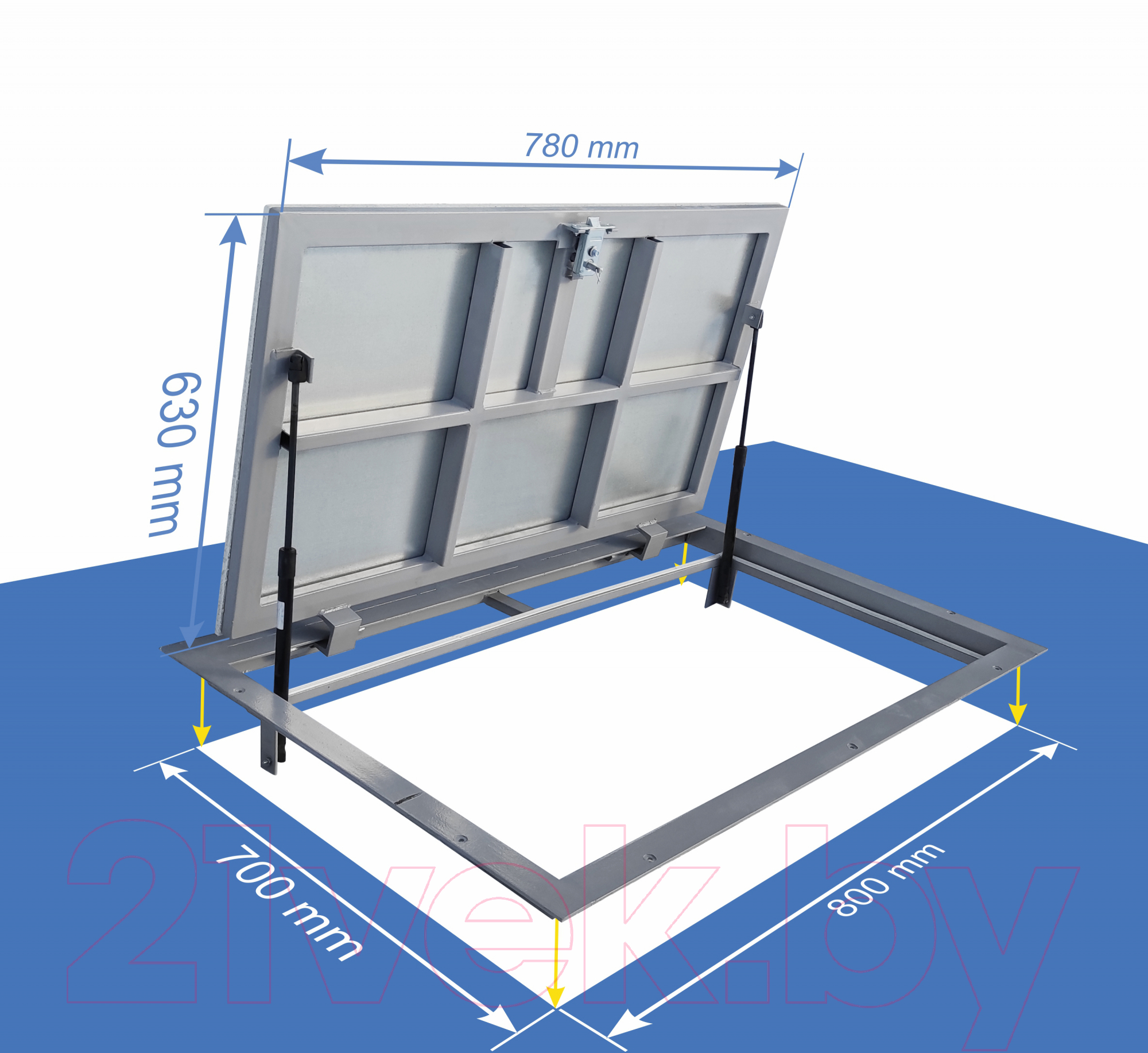 Люк напольный Lukoff Гарант Люкс 70x80 П