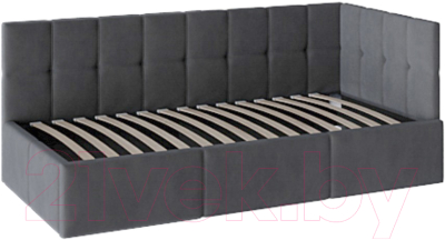 Односпальная кровать Bon Mebel Оттава с ПМ 90x200 (серый)