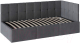 Односпальная кровать Bon Mebel Оттава с ПМ 90x200 (серый) - 