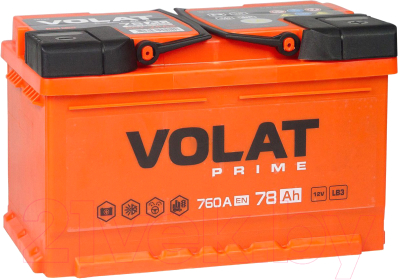 Автомобильный аккумулятор VOLAT Prime R+ (78 А/ч)