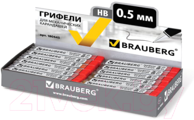 Набор грифелей для карандаша Brauberg Hi-Polymer / 180445 (12шт)
