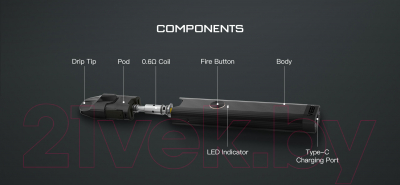 Изображение товара Электронный парогенератор Smoant Veer Pod 750mAh 2.3мл (красный)