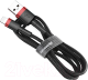 Миниатюра изображения товара Кабель Baseus Cafule Lightning 2.4A / CALKLF-B19 (1м, красный/черный)