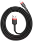 Миниатюра изображения товара Кабель Baseus Cafule Lightning 2.4A / CALKLF-B19 (1м, красный/черный)