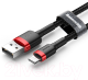 Миниатюра изображения товара Кабель Baseus Cafule Lightning 2.4A / CALKLF-B19 (1м, красный/черный)